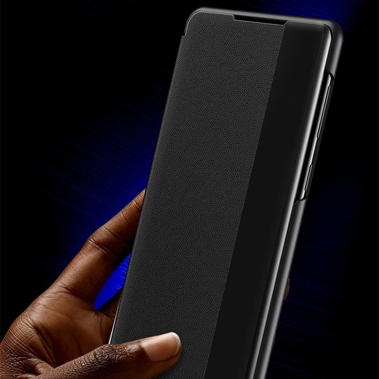 For Samsung Galaxy S22 Ultra 5G Window View Leather Phone Case