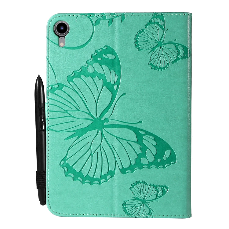 Pressed Printing Butterfly Pattern Horizontal Flip Leather Tablet Case For iPad mini 6