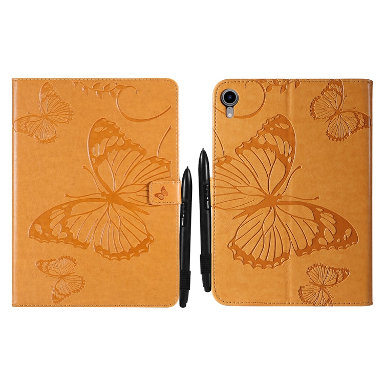 Pressed Printing Butterfly Pattern Horizontal Flip Leather Tablet Case For iPad mini 6