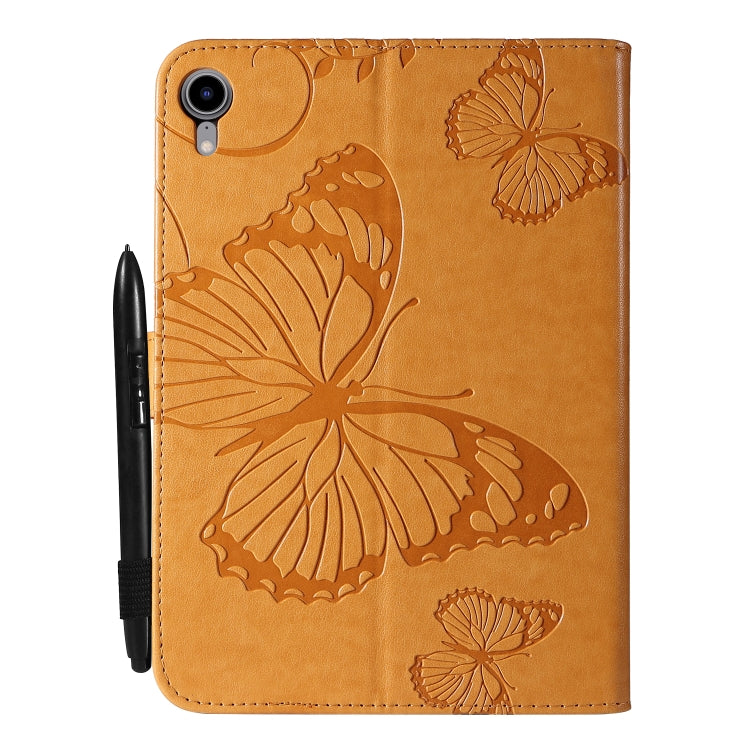 Pressed Printing Butterfly Pattern Horizontal Flip Leather Tablet Case For iPad mini 6