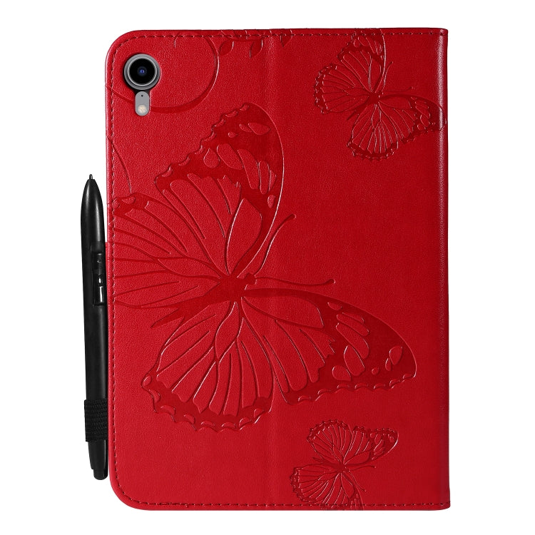 Pressed Printing Butterfly Pattern Horizontal Flip Leather Tablet Case For iPad mini 6