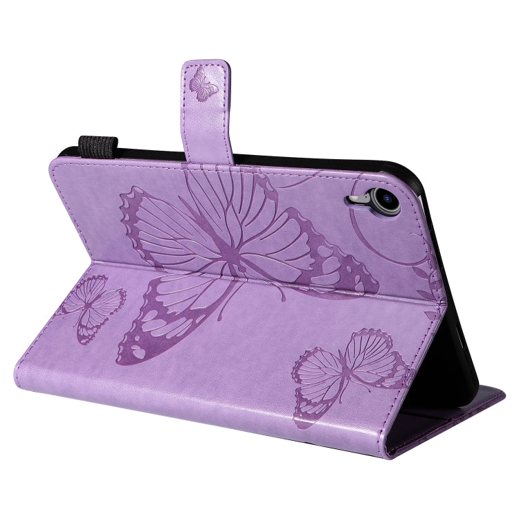 Pressed Printing Butterfly Pattern Horizontal Flip Leather Tablet Case For iPad mini 6