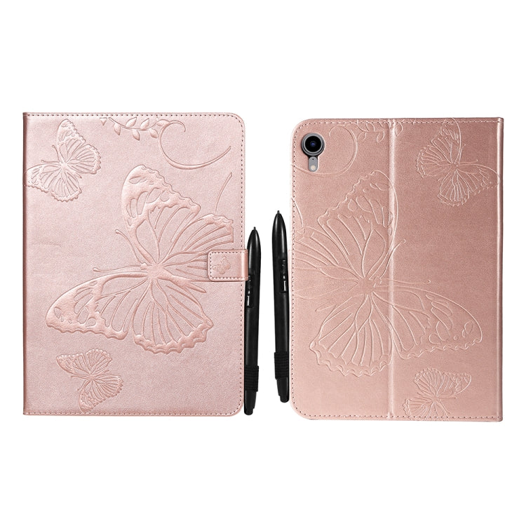 Pressed Printing Butterfly Pattern Horizontal Flip Leather Tablet Case For iPad mini 6