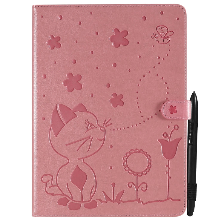 Cat Bee Embossing Pattern Horizontal Flip Leather Tablet Case For iPad mini 6