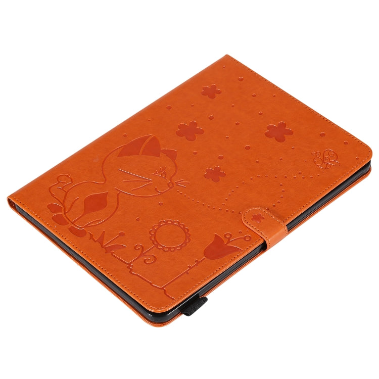 Cat Bee Embossing Pattern Horizontal Flip Leather Tablet Case For iPad mini 6