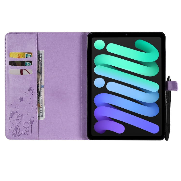 Cat Bee Embossing Pattern Horizontal Flip Leather Tablet Case For iPad mini 6