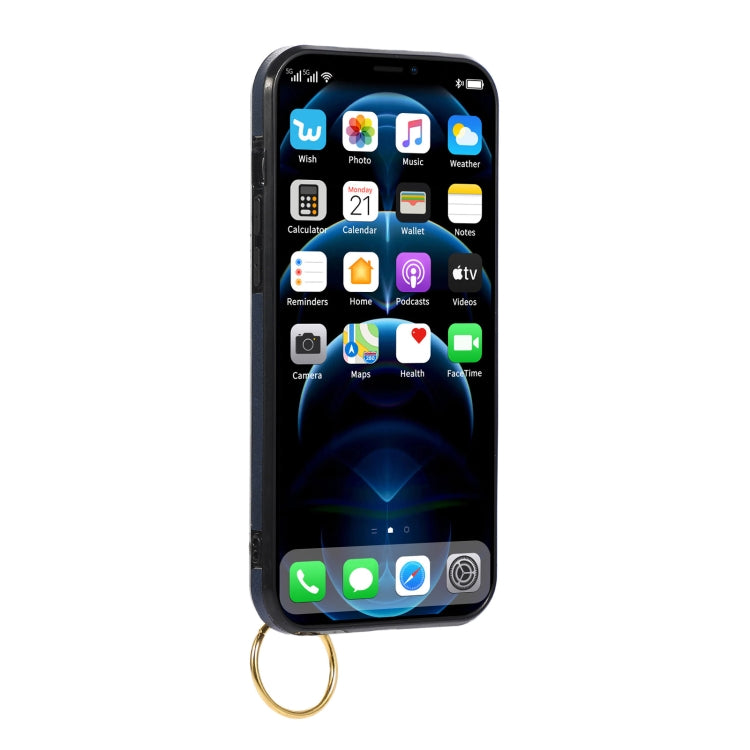 For iPhone 13 mini Wristband Wallet Leather Phone Case