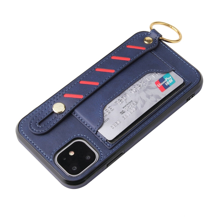 For iPhone 12 mini Wristband Wallet Leather Phone Case