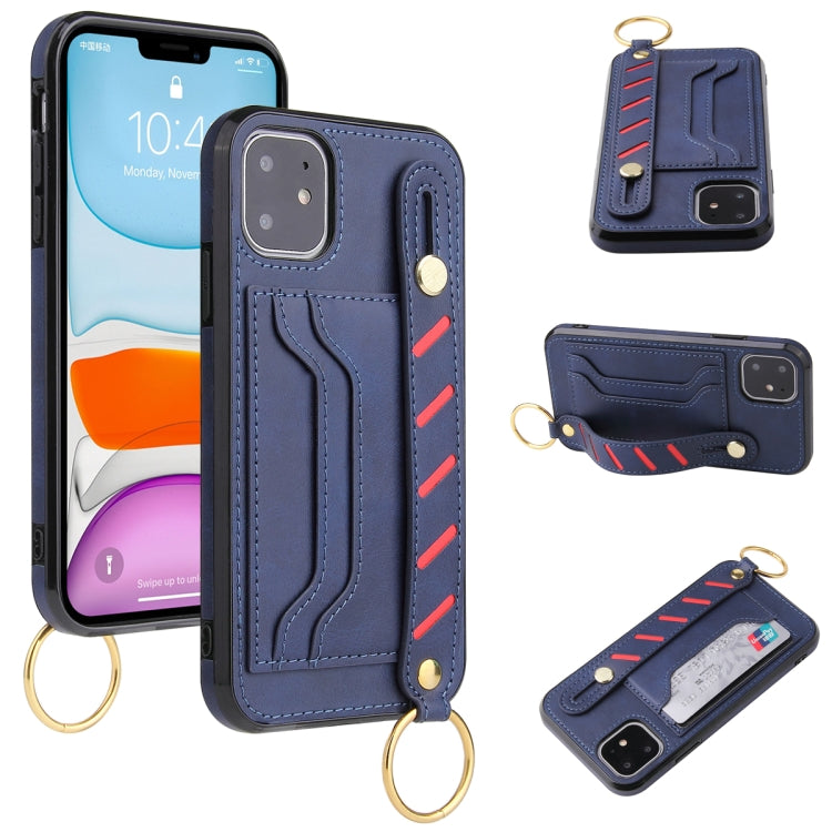 For iPhone 11 Pro Wristband Wallet Leather Phone Case
