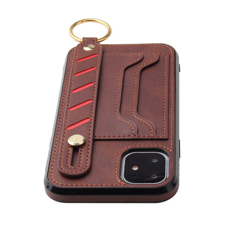 For iPhone 11 Pro Wristband Wallet Leather Phone Case
