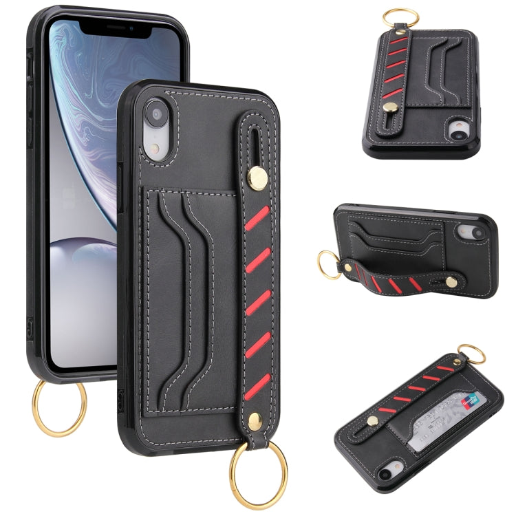 For iPhone X / XS Wristband Wallet Leather Phone Case