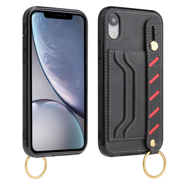 For iPhone X / XS Wristband Wallet Leather Phone Case