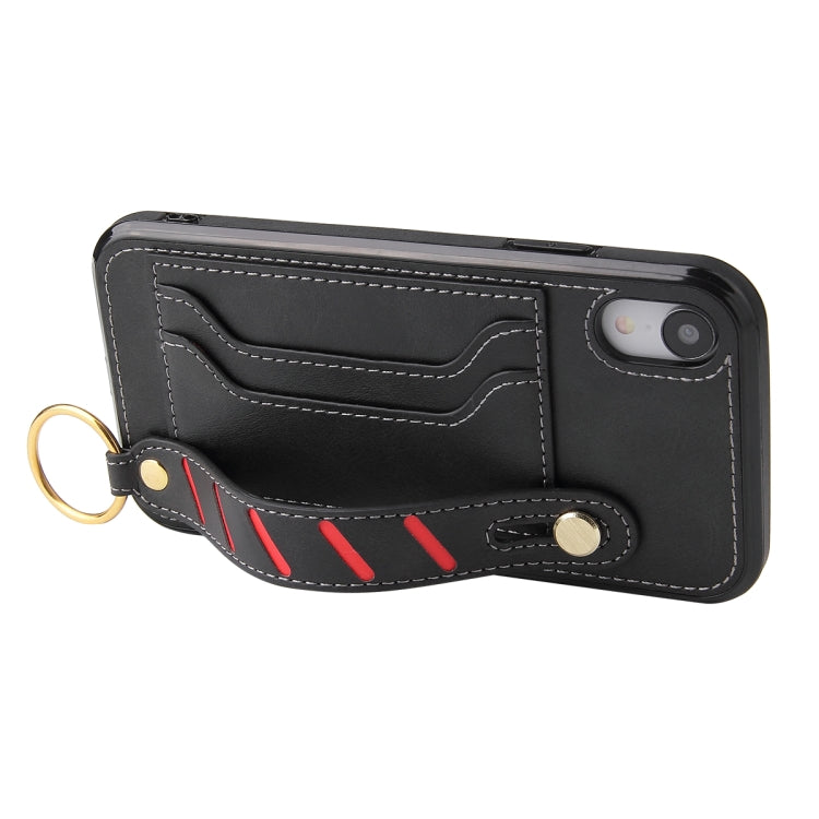 For iPhone X / XS Wristband Wallet Leather Phone Case