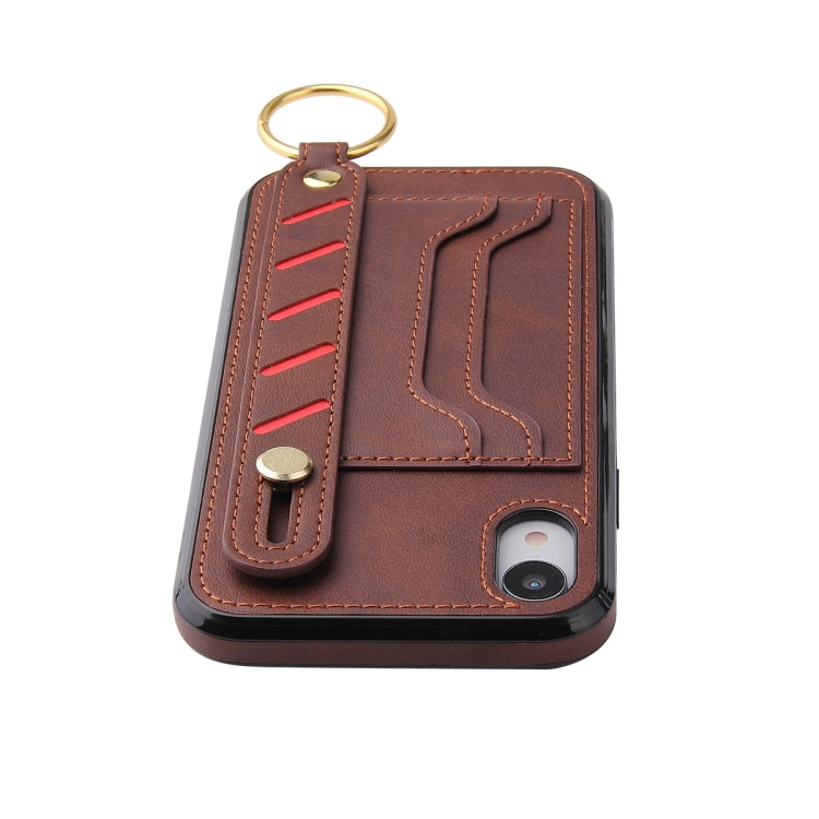 For iPhone X / XS Wristband Wallet Leather Phone Case
