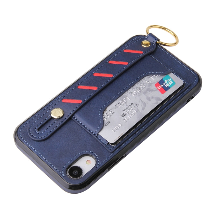 For iPhone XS Max Wristband Wallet Leather Phone Case