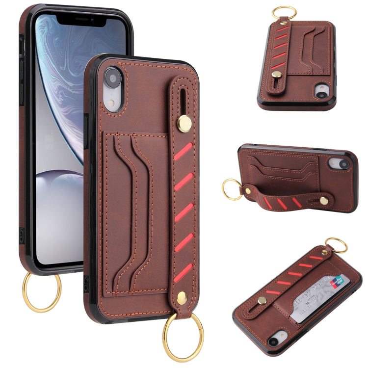For iPhone XS Max Wristband Wallet Leather Phone Case
