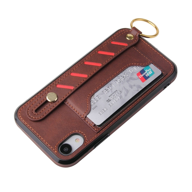 For iPhone XS Max Wristband Wallet Leather Phone Case
