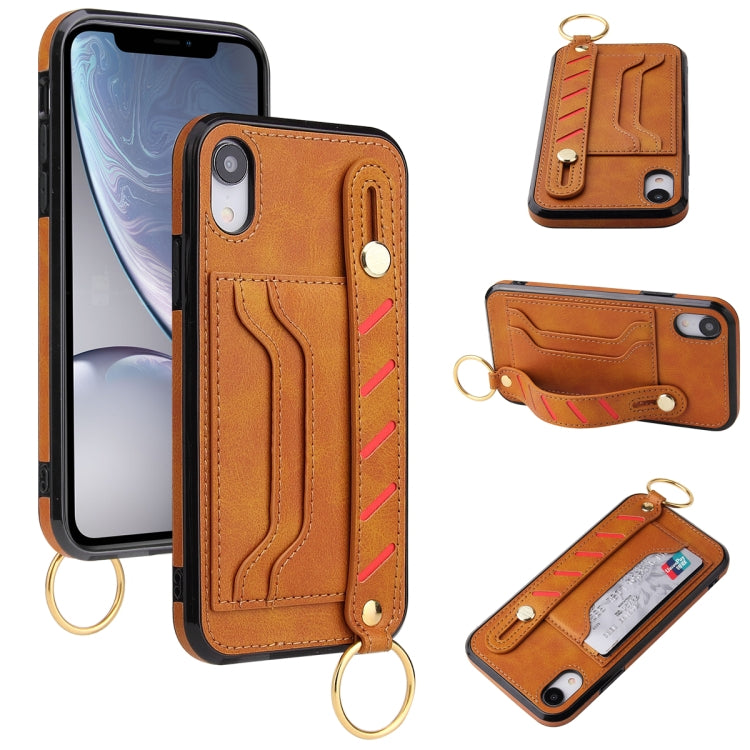 For iPhone XS Max Wristband Wallet Leather Phone Case
