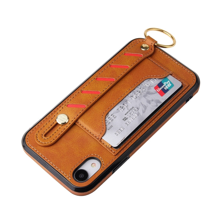 For iPhone XS Max Wristband Wallet Leather Phone Case