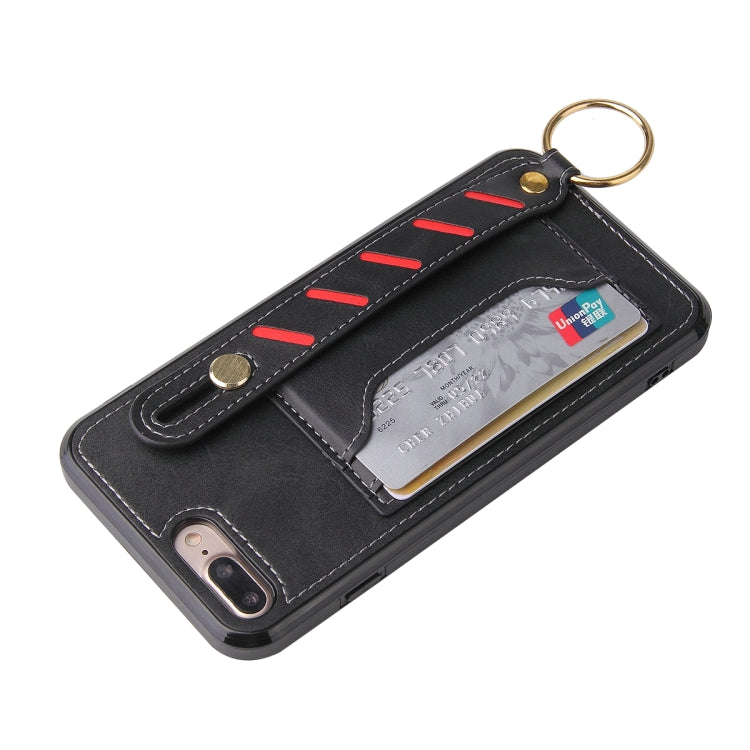 For iPhone SE 2022 / SE 2020 / 8 / 7 Wristband Wallet Leather Phone Case