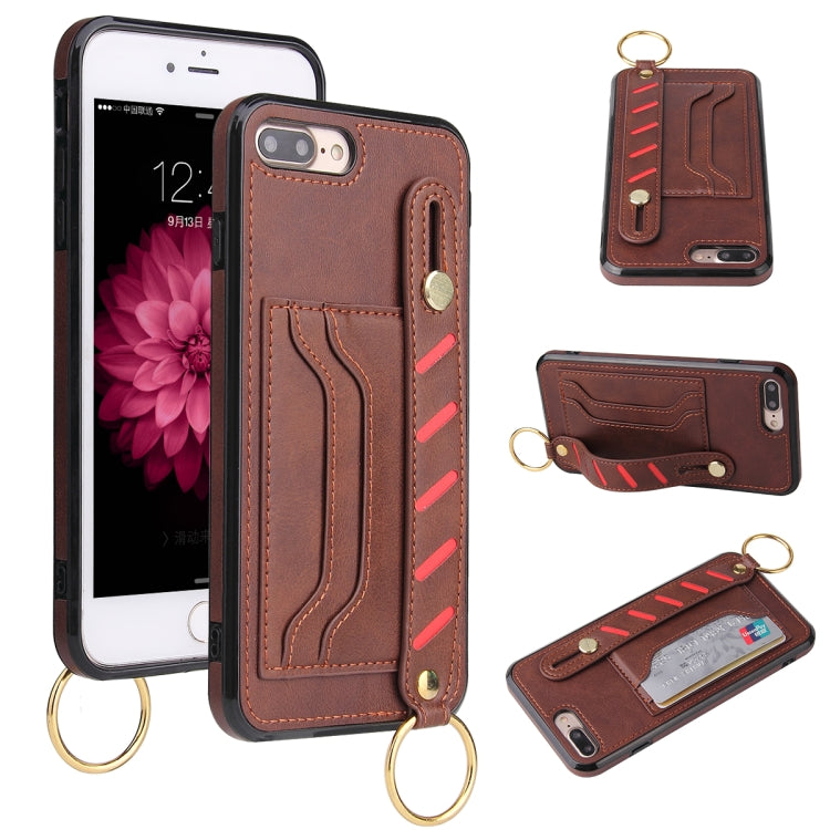 Wristband Wallet Leather Phone Case For iPhone 8 Plus / 7 Plus