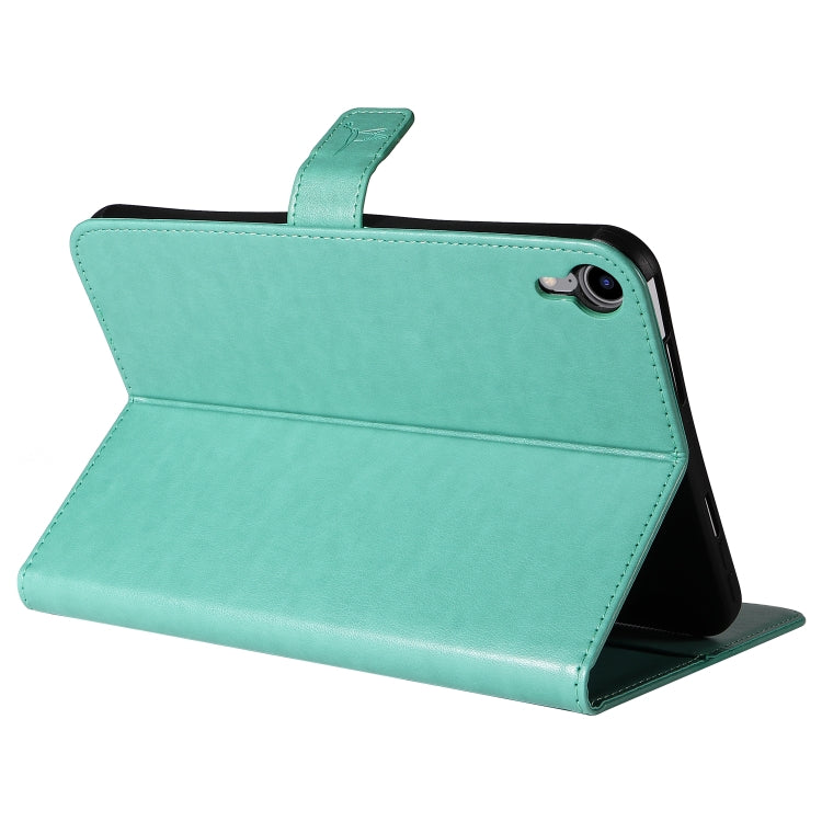 Pressed Printing Woman and Cat Pattern Horizontal Flip Leather Tablet Case For iPad mini 6