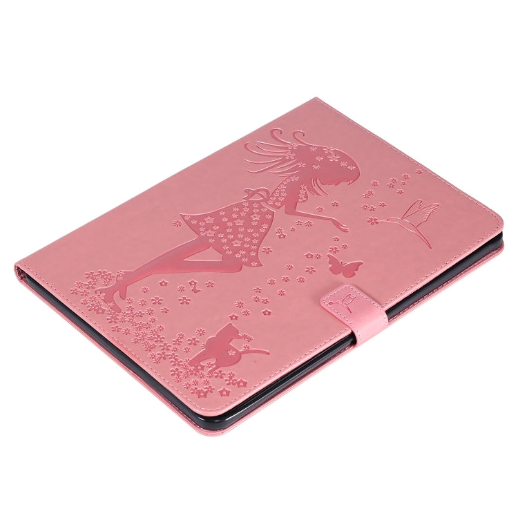 Pressed Printing Woman and Cat Pattern Horizontal Flip Leather Tablet Case For iPad mini 6