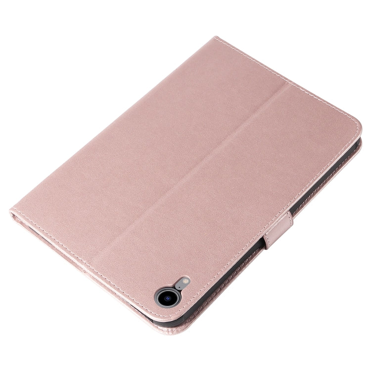 Pressed Printing Woman and Cat Pattern Horizontal Flip Leather Tablet Case For iPad mini 6