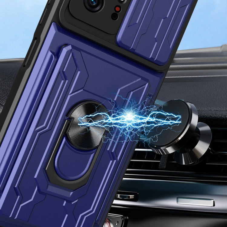 For Xiaomi 11T Camera Cover Phone Case with Card Slot & Holder