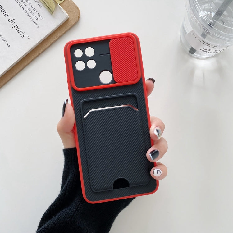 For OPPO A15 Sliding Camshield Card TPU + PC Case