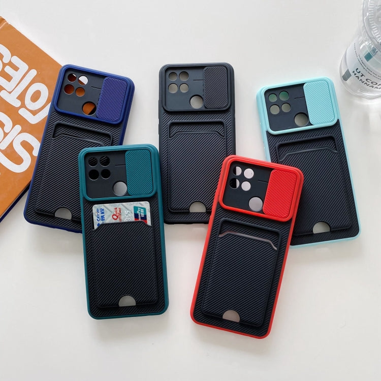 For OPPO A15 Sliding Camshield Card TPU + PC Case