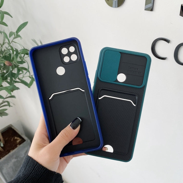 For OPPO A15 Sliding Camshield Card TPU + PC Case
