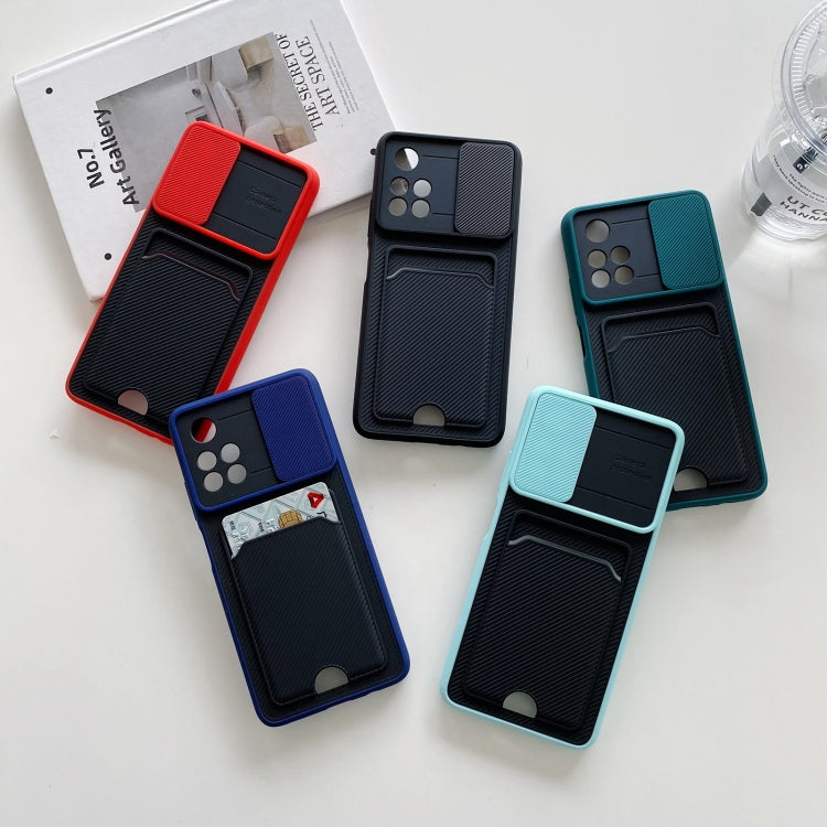For Xiaomi Redmi Note 11 5G Domestic Version Sliding Camshield Card TPU + PC Case