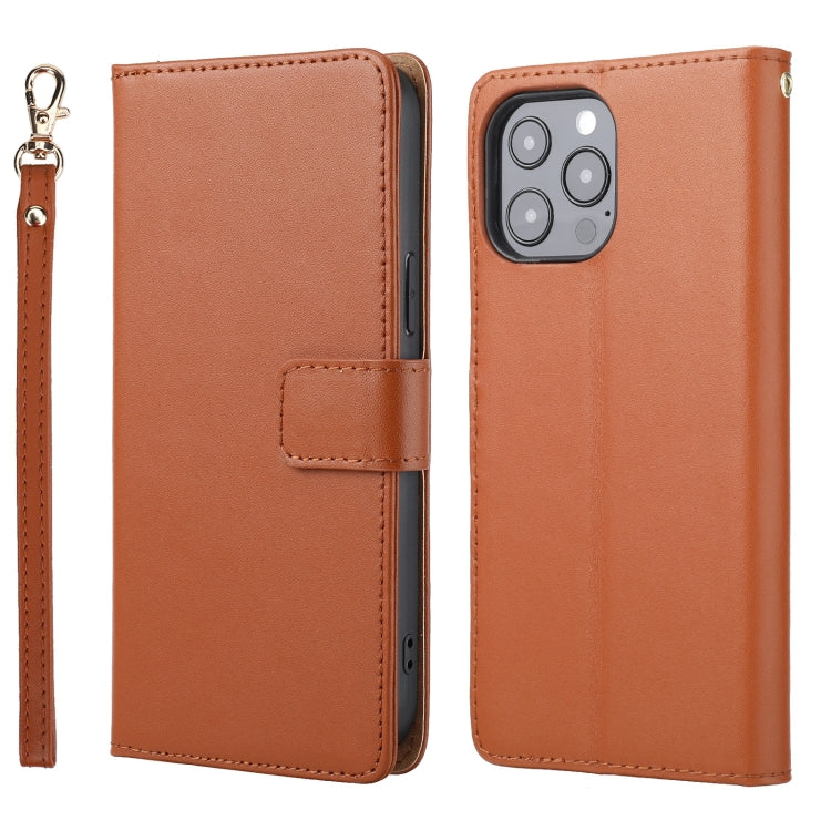 For iPhone 13 Pro Plain Weave Cowhide Genuine Leather Phone Case
