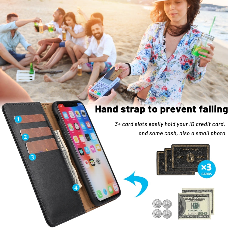 For iPhone X / XS Plain Weave Cowhide Leather Phone Case