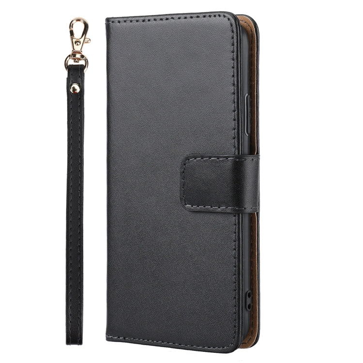 For iPhone XS Max Plain Weave Cowhide Leather Phone Case