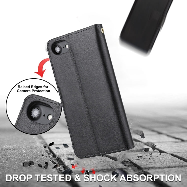 For iPhone SE 2022 / SE 2020 / 8 / 7 / 6 / 6s Plain Weave Cowhide Leather Phone Case