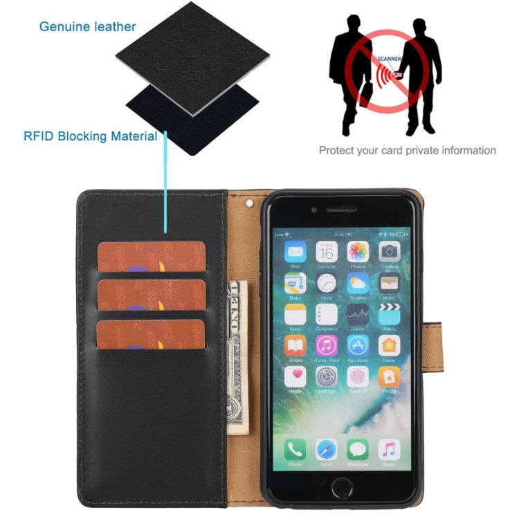 Plain Weave Cowhide Leather Phone Case For iPhone 8 Plus / 7 Plus / 6 Plus / 6s Plus