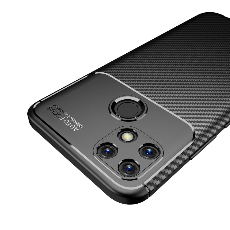 For OPPO Realme Narzo 50A Carbon Fiber Texture Shockproof TPU Phone Case