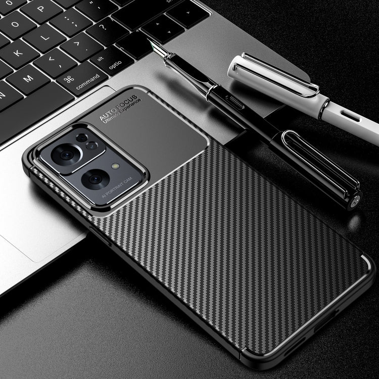 For OPPO Reno7 Pro 5G Carbon Fiber Texture Shockproof TPU Phone Case