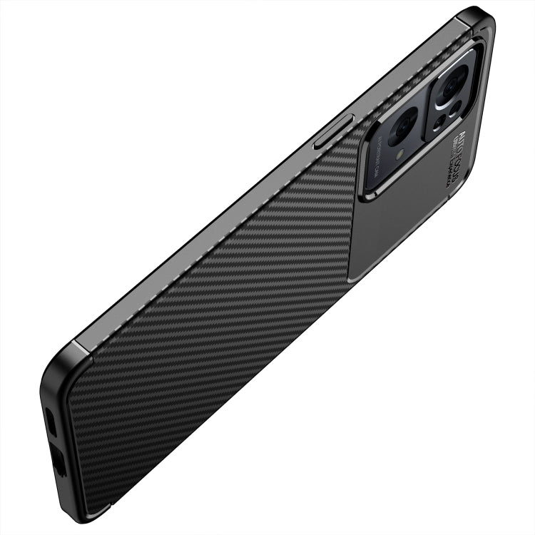 For OPPO Reno7 Pro 5G Carbon Fiber Texture Shockproof TPU Phone Case