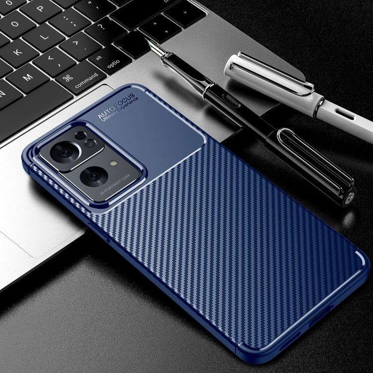 For OPPO Reno7 Pro 5G Carbon Fiber Texture Shockproof TPU Phone Case
