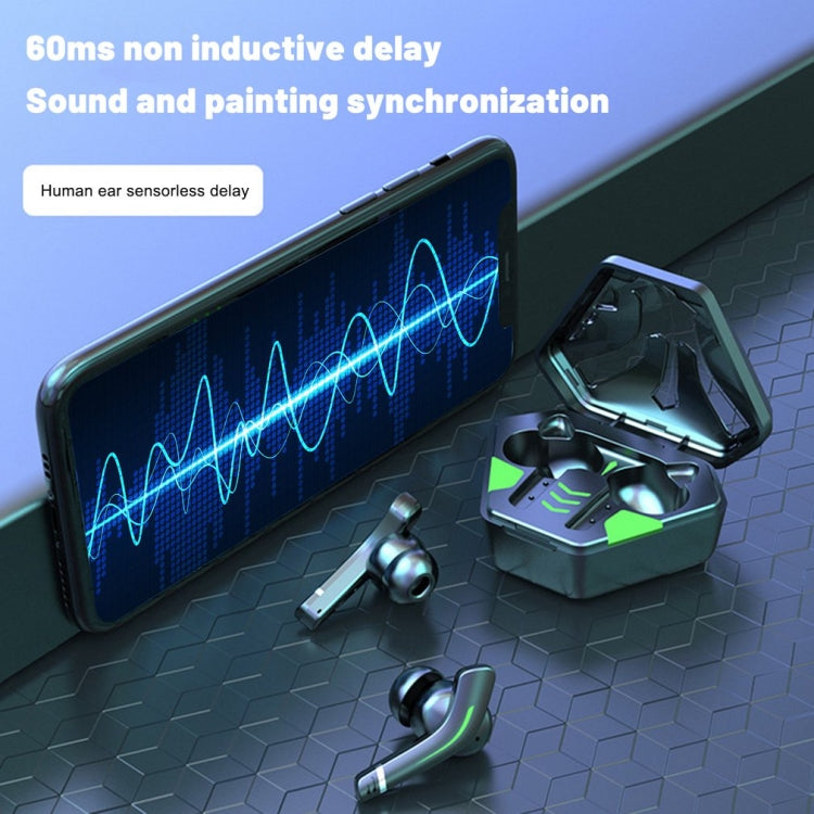 MD168 TWS Wireless Gaming Bluetooth Earphone(Black)