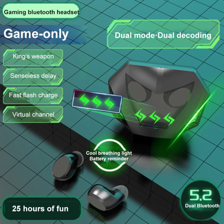 MD518 TWS Stereo Wireless Gaming Bluetooth Earphone(Black)