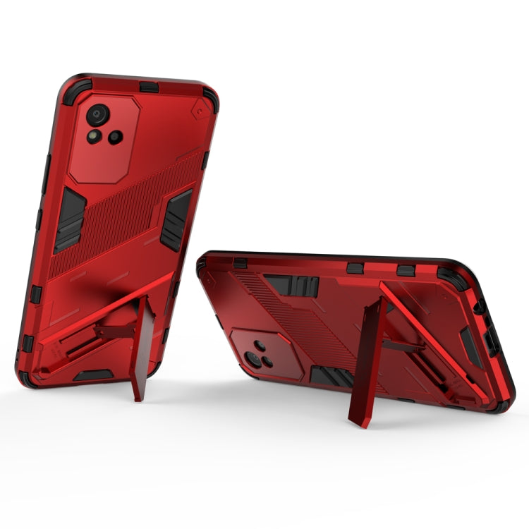 For OPPO Realme Narzo 50i Punk Armor 2 in 1 PC + TPU Shockproof Phone Case with Invisible Holder