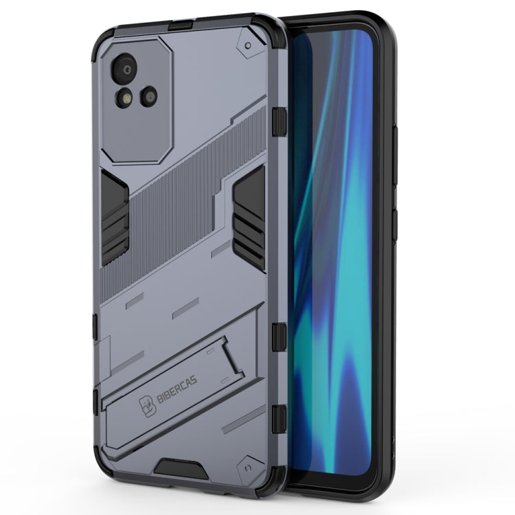 For OPPO Realme Narzo 50i Punk Armor 2 in 1 PC + TPU Shockproof Phone Case with Invisible Holder