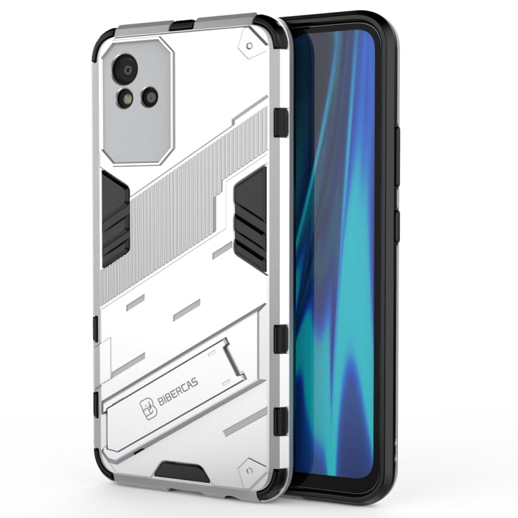 For OPPO Realme Narzo 50i Punk Armor 2 in 1 PC + TPU Shockproof Phone Case with Invisible Holder
