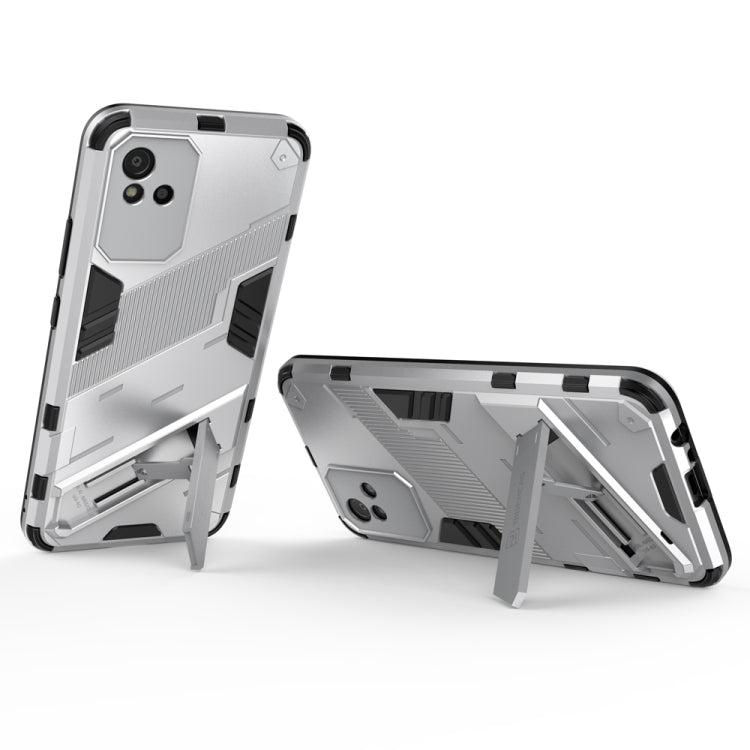 For OPPO Realme Narzo 50i Punk Armor 2 in 1 PC + TPU Shockproof Phone Case with Invisible Holder