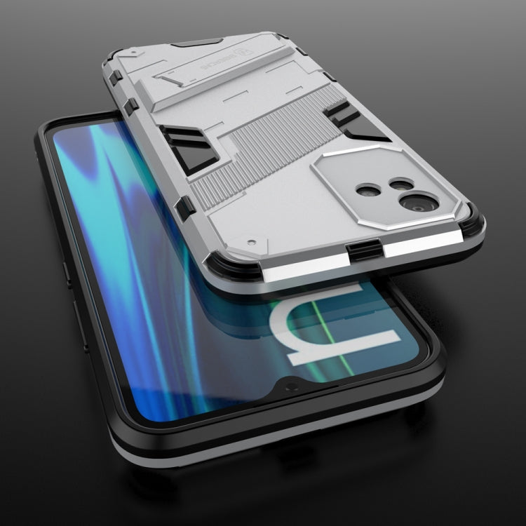 For OPPO Realme Narzo 50i Punk Armor 2 in 1 PC + TPU Shockproof Phone Case with Invisible Holder