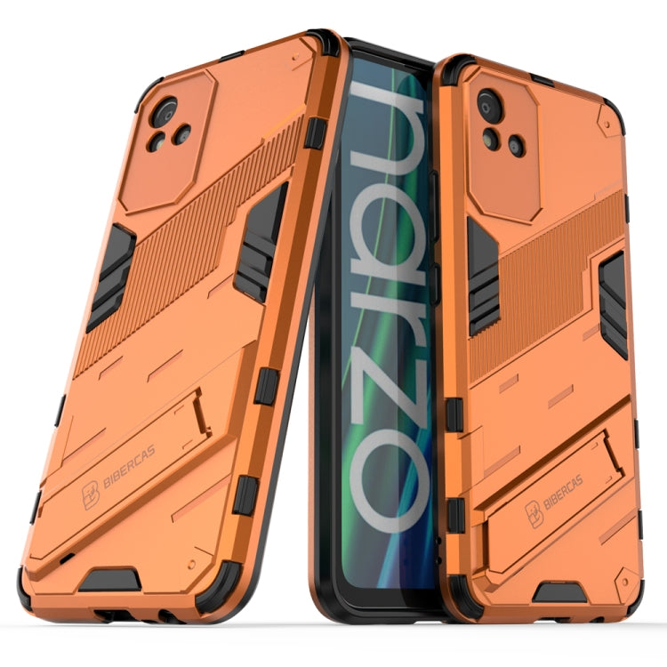 For OPPO Realme Narzo 50i Punk Armor 2 in 1 PC + TPU Shockproof Phone Case with Invisible Holder